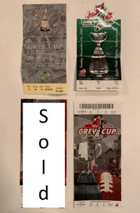 Grey Cup Tickets 2002 2003 2009  CFL