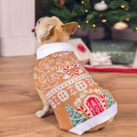 Gingerbread Pet Small Dog Christmas Knitted Sweater