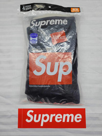 Supreme Hanes Mens Boxers Medium 3/Pack Black New