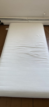 Single mattress just New , A Table and queen mattress with stand