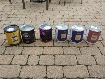 Benjamin moore teintes de gris, blanc crème... Aura, Régal, Scuff-x... Peinture de grande qualité. T...