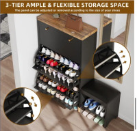 Shoe Cabinet with attached seat