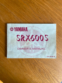Yamaha SRX600s manual