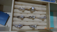 7Solitaire rings,Very  attractive . "diamonds"  nice setting,fun