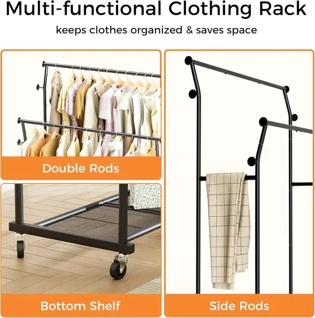 NEW IN BOX TechSpanner ® Double Rods Clothes Rack in Storage & Organization in Oakville / Halton Region - Image 10