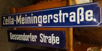 2 OLD GERMANY STREET SIGNS PORCELAIN 30" & 39" LONG