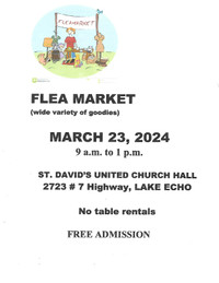 Flea Market - St. David's United Church, Lake Echo