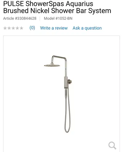 NEW AQUARIUS BRUSHED NICKEL SHOWER BAR SYSTEM , View more