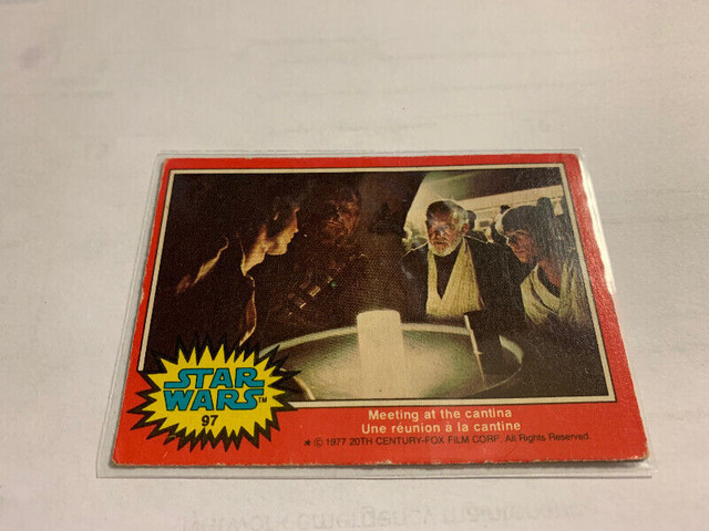 Star Wars 1977 Topps Trading Card #97 Meating At Cantina FR/EN dans Art et objets de collection  à Longueuil/Rive Sud
