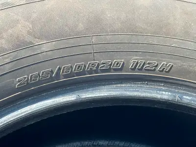 265 R20 like new tires can be delivered in the area