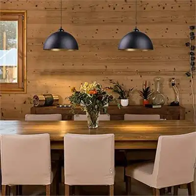Vintage Black Pendant Light, 2 Pack, View more