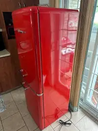 Cute retro red fridge