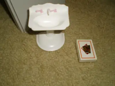 Barbie doll house  furniture , dolls, trunk, storage case. more, View more