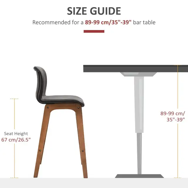 Modern Bar Stool, Counter Height Bar Chair with PU Leather in Chairs & Recliners in Markham / York Region - Image 8