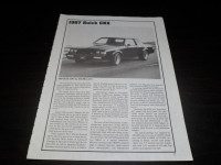 ORIGINAL 1987 Buick GNX WRITE-UP