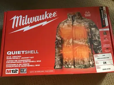 Milwaukee Camo heated jacket with battery, View more