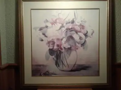 Wall art: Fleurs - flowers: Peonies in a Glass Vase, View more