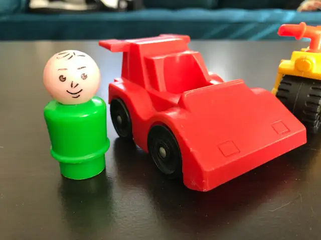 Vintage Fisher Price Little People Race car and Motorcycle set! in Arts & Collectibles in London - Image 3