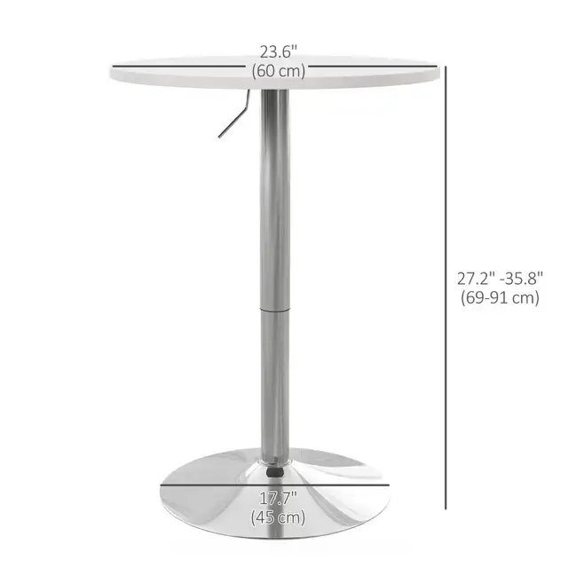 Adjustable High Top Bar Table,  Round Kitchen Table with Swivel  in Dining Tables & Sets in Markham / York Region - Image 3