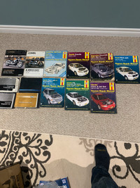 Various automobile service manuals, and owners manual