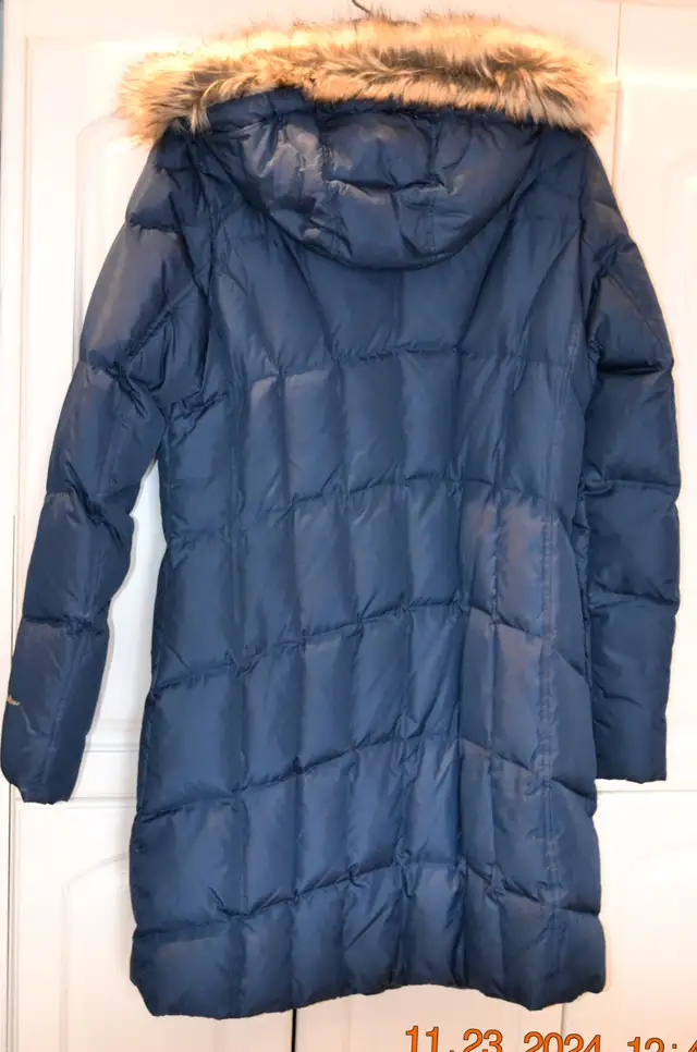 Ladies Mid-Blue EDDIE BAUER Down Coat,Size Medium-LIKE NEW63793683163267124