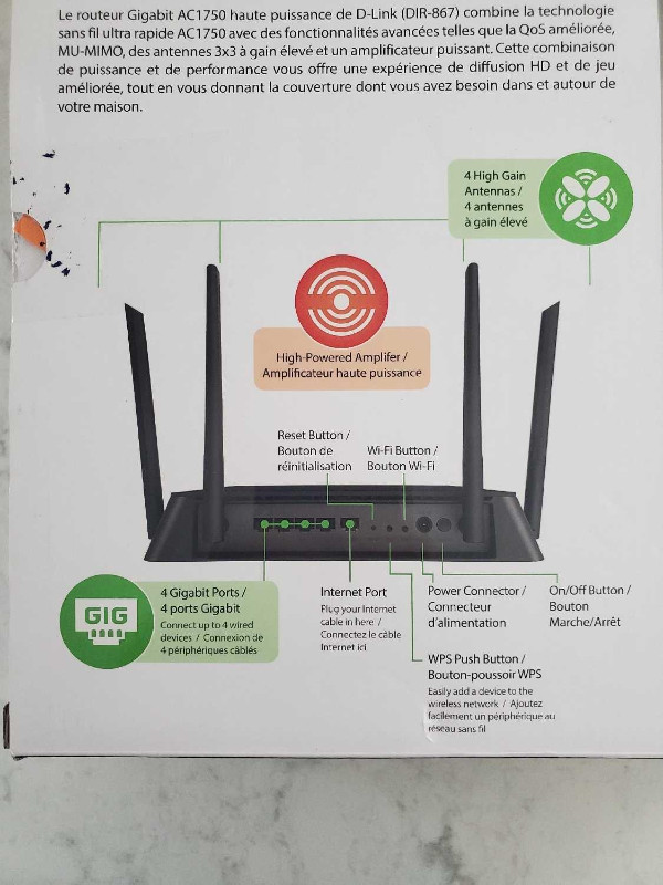 D-Link High Powered Wi-Fi Gigabit Router in Networking in Markham / York Region - Image 4