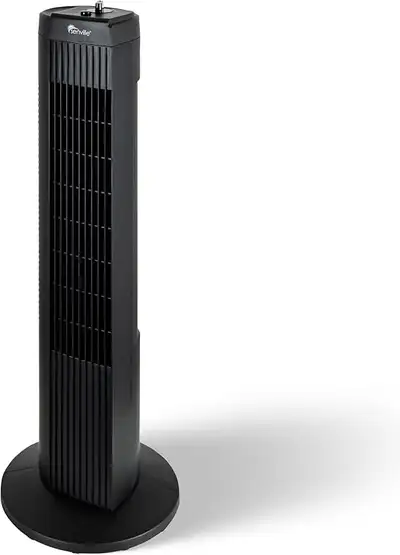 Ventilateur noir vertical (colonne) trois vitesses, View more