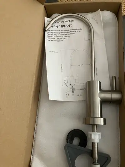 Stainless steel filter faucet Excellent condition Easy to install