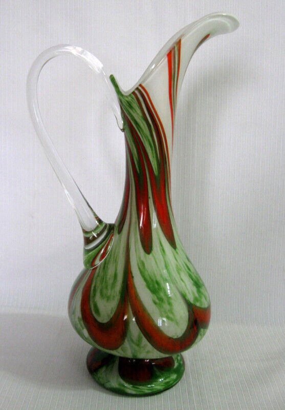 VASE STYLE AIGUIIERE  VERRE SOUFFLER VINTAGE BLOWNGLASS EWER dans Art et objets de collection  à Ouest de l’Île - Image 4