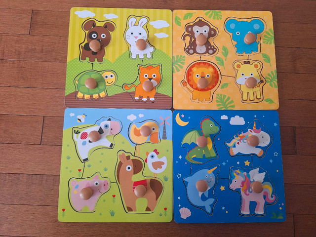 4 Wooden Puzzles in Toys in Edmonton