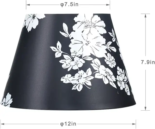NEW (SET OF 2) Fabric Lamp Shade for Table/Bed/Floor Lamp - FBlk in Indoor Lighting & Fans in Markham / York Region - Image 5