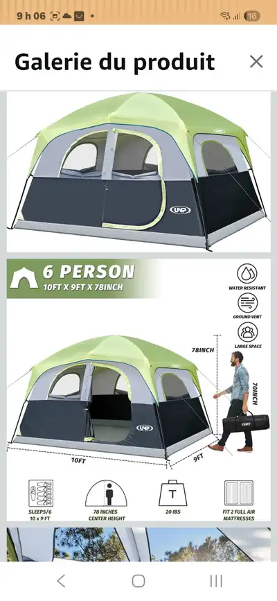 Tente de camping familiale, View more