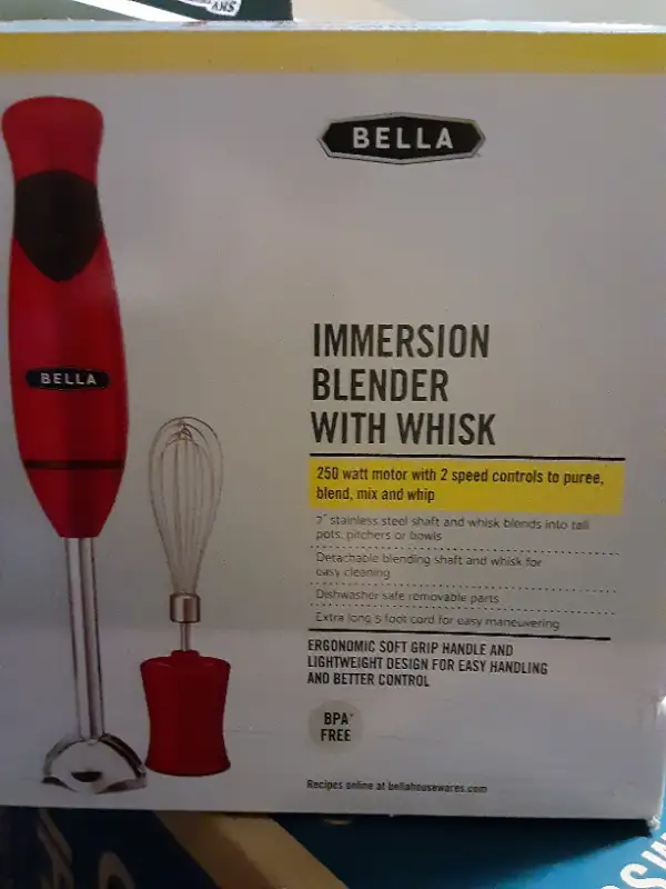 BELLA Immersion Hand Blender in Processors, Blenders & Juicers in City of Toronto - Image 3