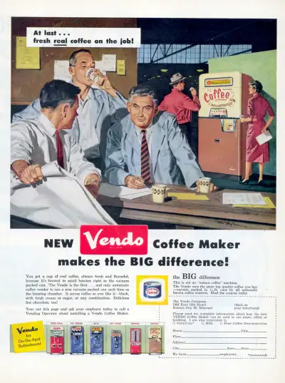 Vendo Vending Machines, 1958 magazine ad, View more