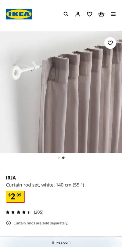 Brand new IKEA curtain rod that we purchased but never installed. Pick up in Mississauga near Mavis...