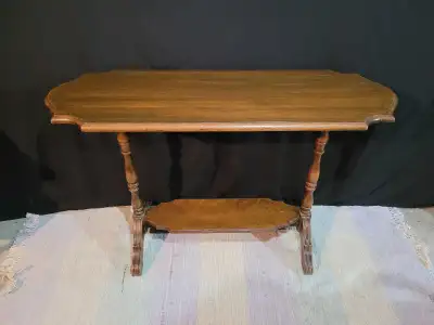 Antique walnut hall / console table, has some minor wear mostly at the base. 45"L×15.75"D×29"H Pick...