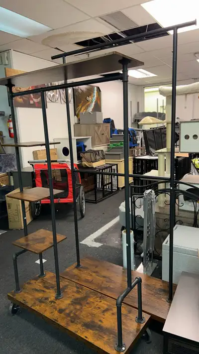 Clothes Rack, Clothing Garment Rack on Wheels, Rolling Clothes O, View more