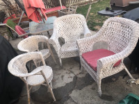 Wicker Chairs, set of 4