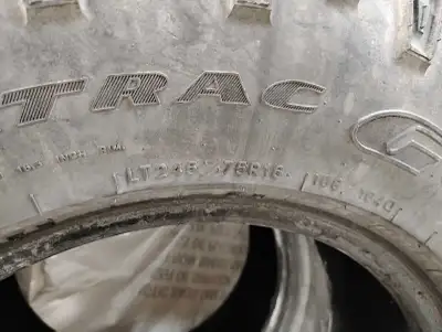 Selling a pair of Goodyear Duratrac LT tires 245/75R16 See pic for tread
