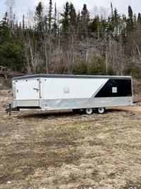 25’ insulated enclosed deck over snowmobile trailer