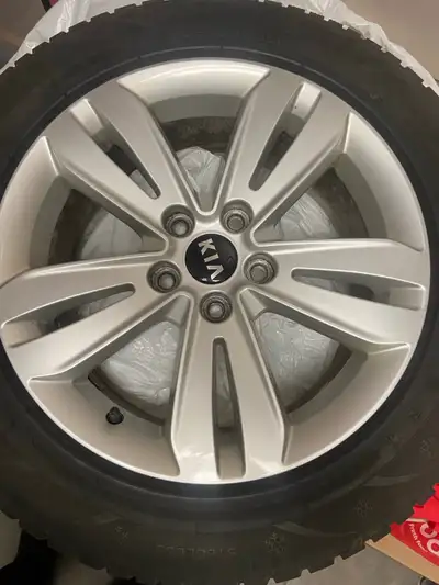 Rims off 2019 Kia Sorento Original rims has winters on Size 215-60-17 Rims in great condition Tire b...