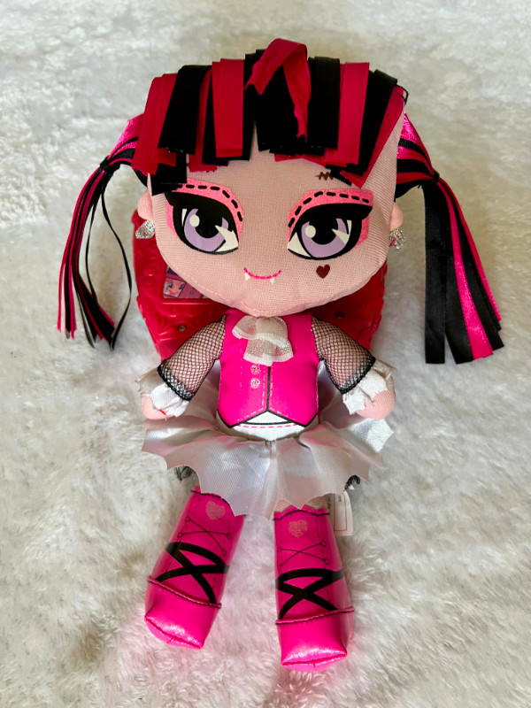 Monster High Draculaura Rag Doll book purse DVDs in Toys & Games in Calgary - Image 2