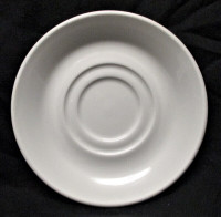 Steelite Simplicity White Double well Saucers 5-7/8"(15cm), NEW!