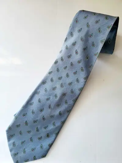 Mens Tie Blue Silk Blend by Christian Dior  - Designer Tie, View more