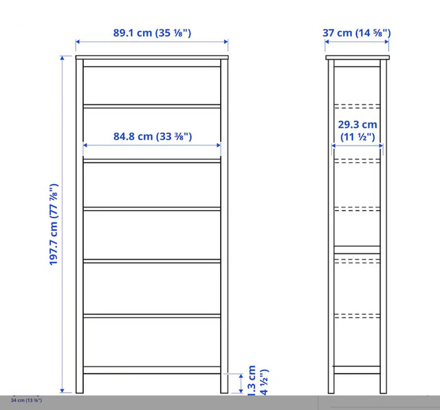 IKEA hemnes bookshelf (retail price 300$ + tax) in Bookcases & Shelving Units in Markham / York Region - Image 3