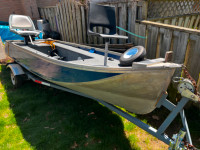 12' aluminum boat with 9.9hp Mercury outboard