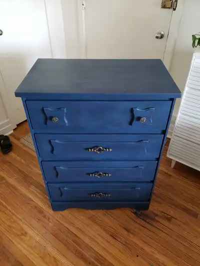Beautiful Refinished Nocturne Blue Vintage Tallboy, View more