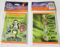 2 Pkgs of 8 Invitations with Envelope - Monsters - LOT