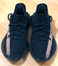 Men's Size 10 Adidas Yeezy Black/Brown Knit Fabric Boost Running