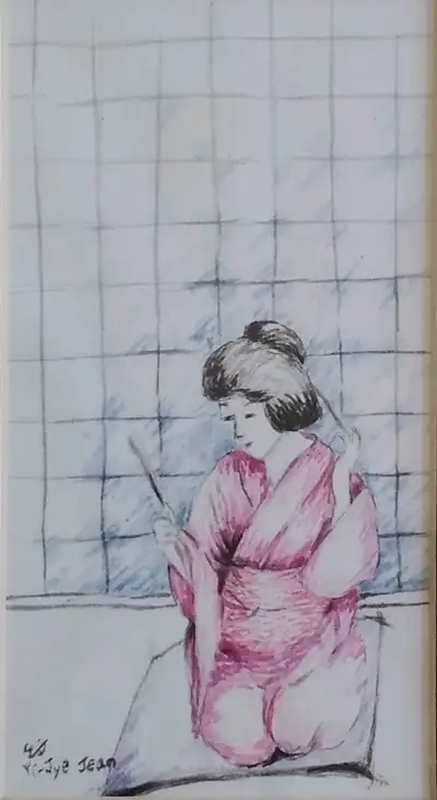 Mat size: 5"x7" Window size: 2.5"x4.5" Medium: watercolor Price: $25 Pick up location: Arva